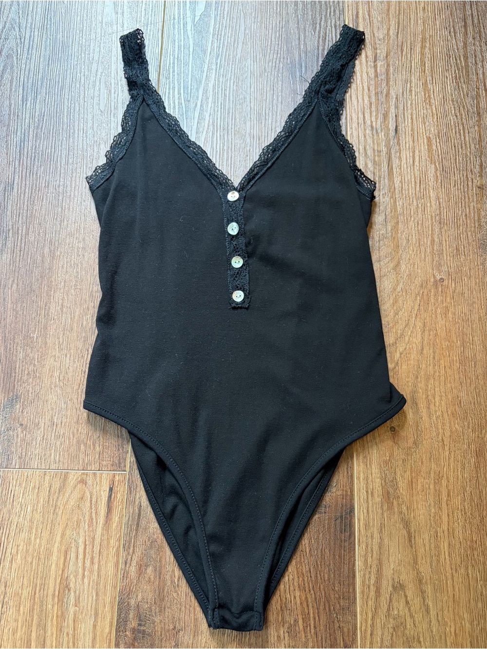 Princess Polly Black Lace Detail Bodysuit